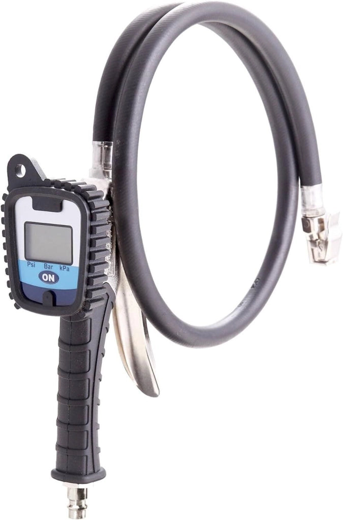 Aerotec 200546 LCD PRO Gonfiatore per Pneumatici ad Aria Compressa con Display Digitale LCD Tubo da 85 cm Attacco Rapido DN 7,2 colore Nero