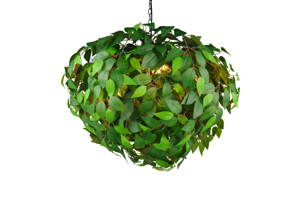Lampada a sospensione, metallo e plastica, verde, D 70 cm, Leavy