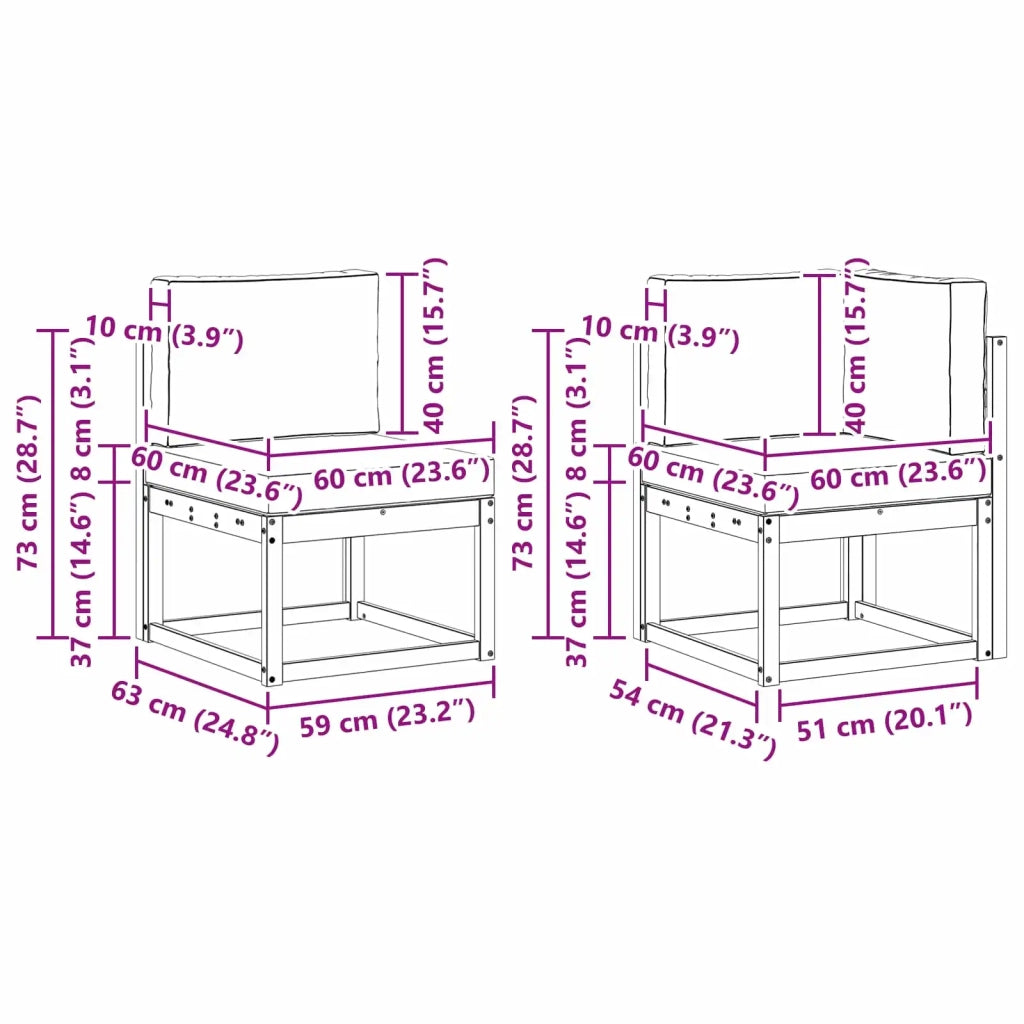 Set di divani da esterno con cuscino 7 pcs Naturale e Beige 3366931