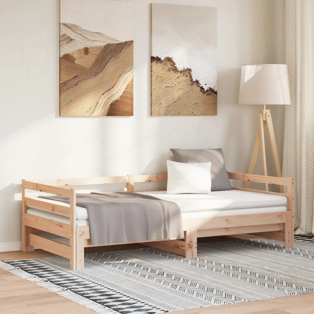 Lettino Estraibile senza Materasso-Struttura Letto 90x190 cm