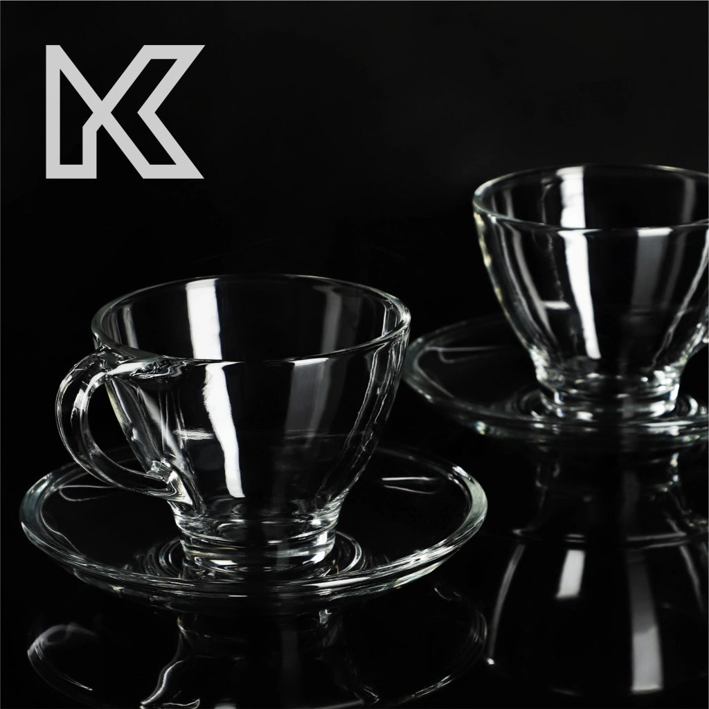 Set di 2 tazze e piattini da caffè/tè KADAX da 200 ml.