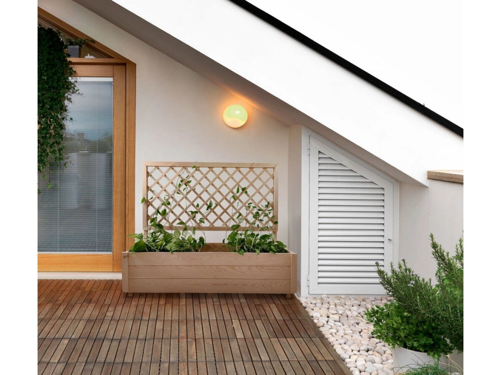 Fioriera in legno con traliccio "Orpin" - 98 x 34 x 104 cm