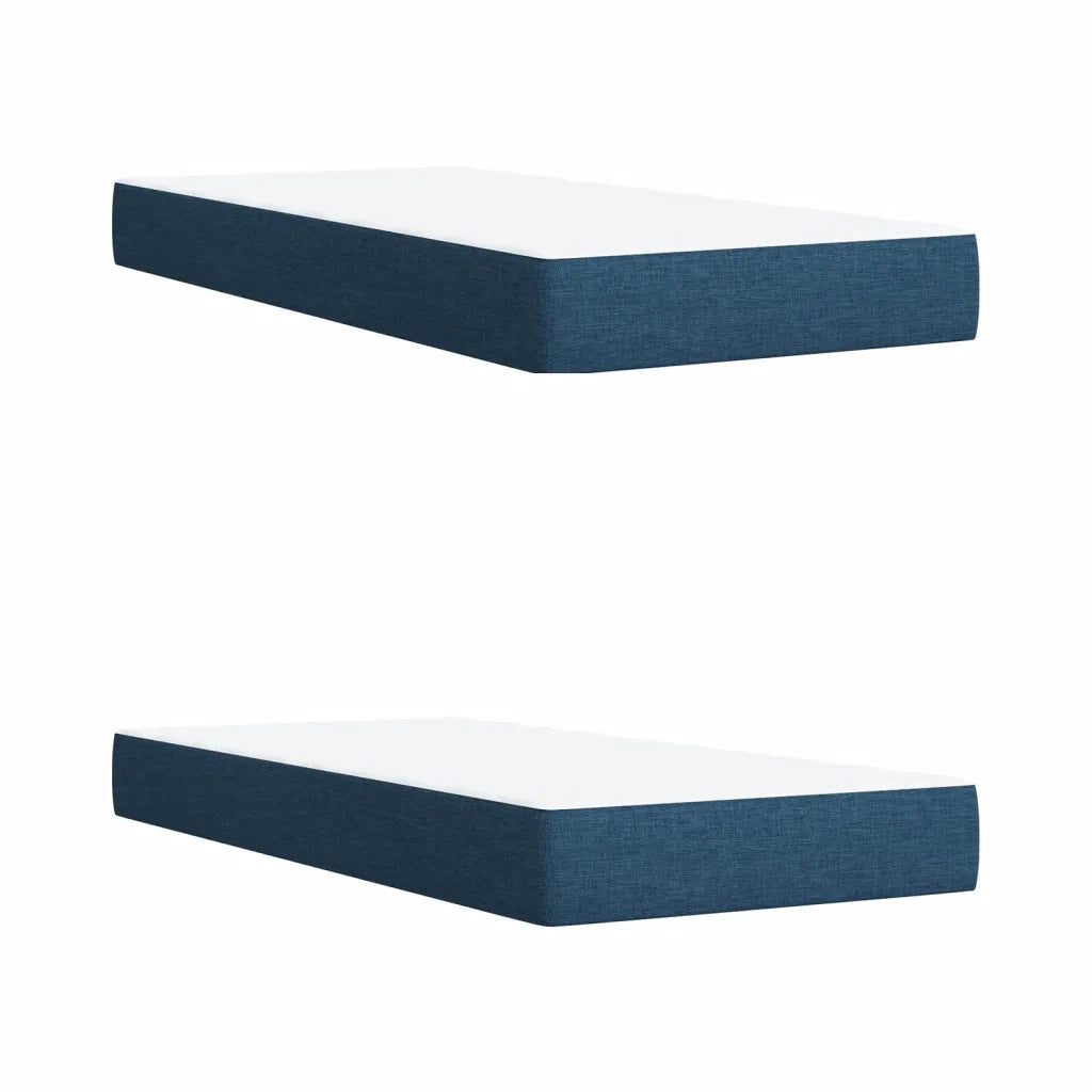 Giroletto a Molle con Materasso Blu 200x200 cm in Tessuto 3285164