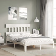 Giroletto senza Materasso-Struttura Letto Bianco 120x200 cm Legno Massello Pino 233216