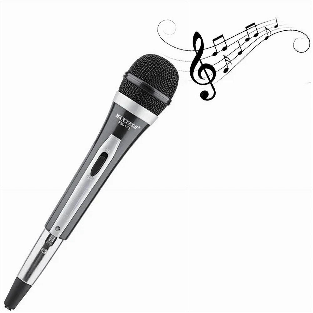 Trade Shop - Microfono Dinamico Cablato Con Cavo Jack 6.5mm Tasto On-off Xlr 2mt Fm-787 Mic-14 -