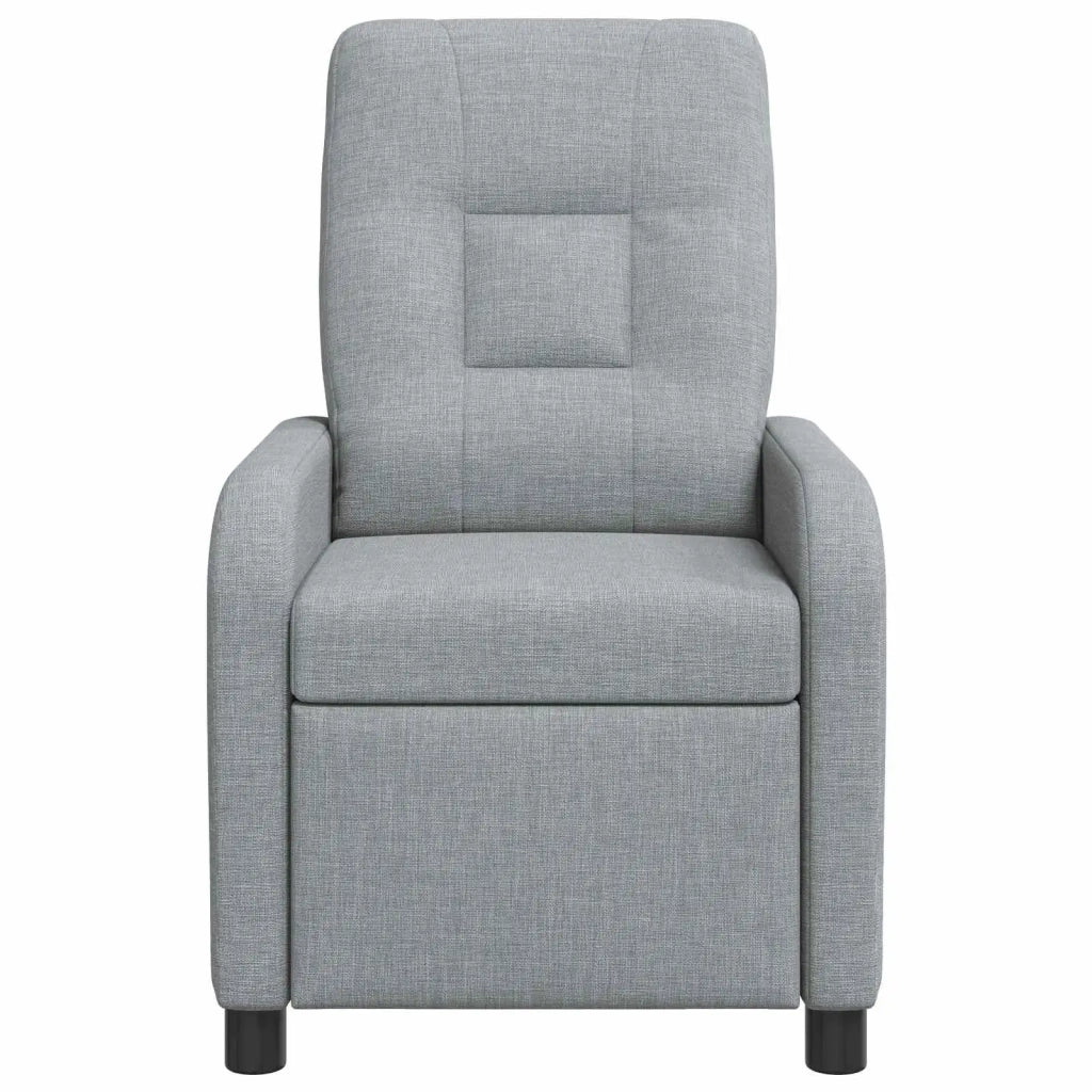 Poltrona Massaggiante Grigio Chiaro Tessuto 42035033