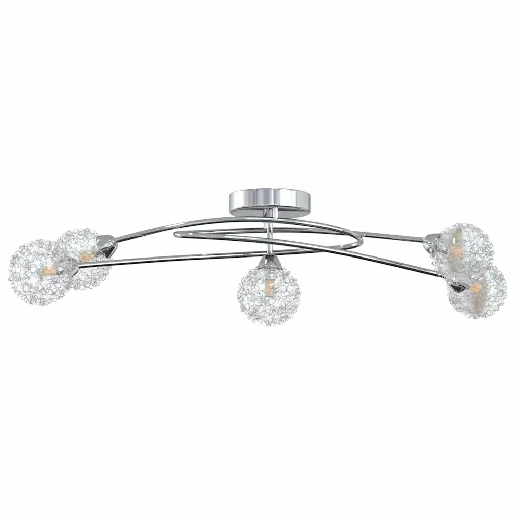 Lampada da Soffitto con Paralumi in Rete per 5 Luci LED G9 337909