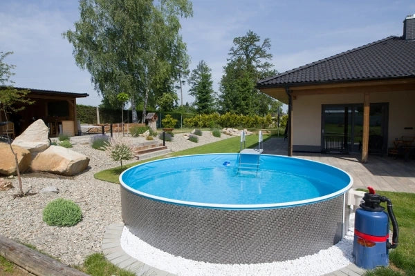 Azuro 402 DL - 4,6mx 1,2m, RATTAN - senza scala e filtro, con fori fuori asse