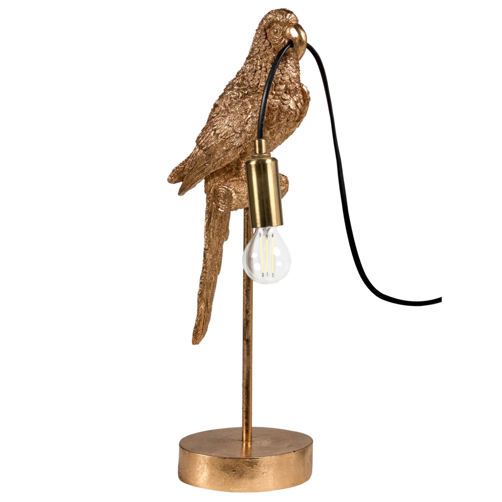 Lampada da tavolo in poliresina oro Luce da comodino Lampada da lettura a tema animale Soggiorno Camera da letto Stile glam