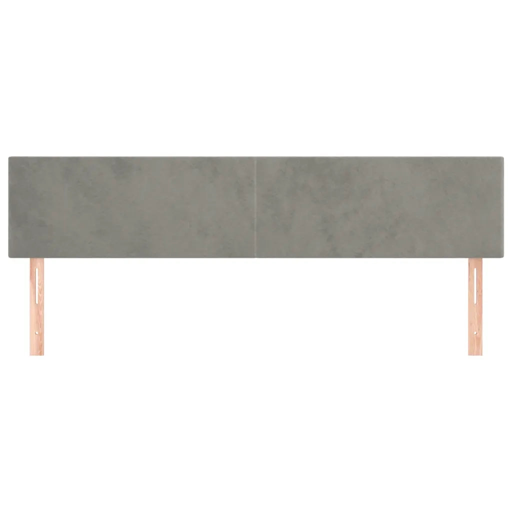 Testiera | Testata Grigio Chiaro 180x5x78/88 cm in Velluto