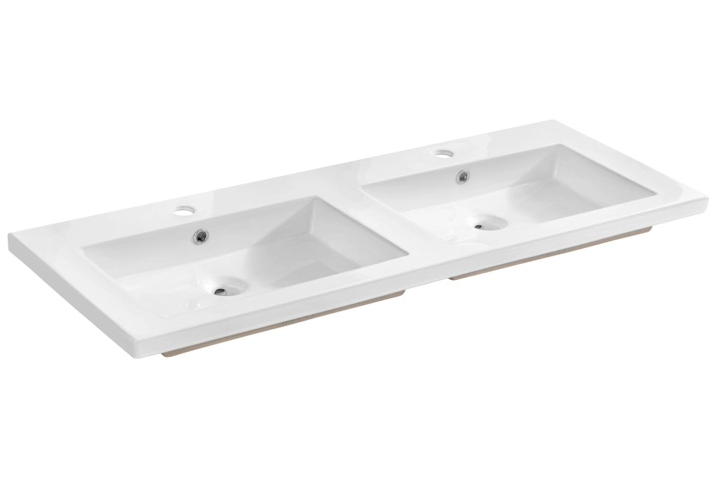 Lavabo per mobile a due vasche 120 cm Lavabi per mobile 121 x 14 x 46 cm