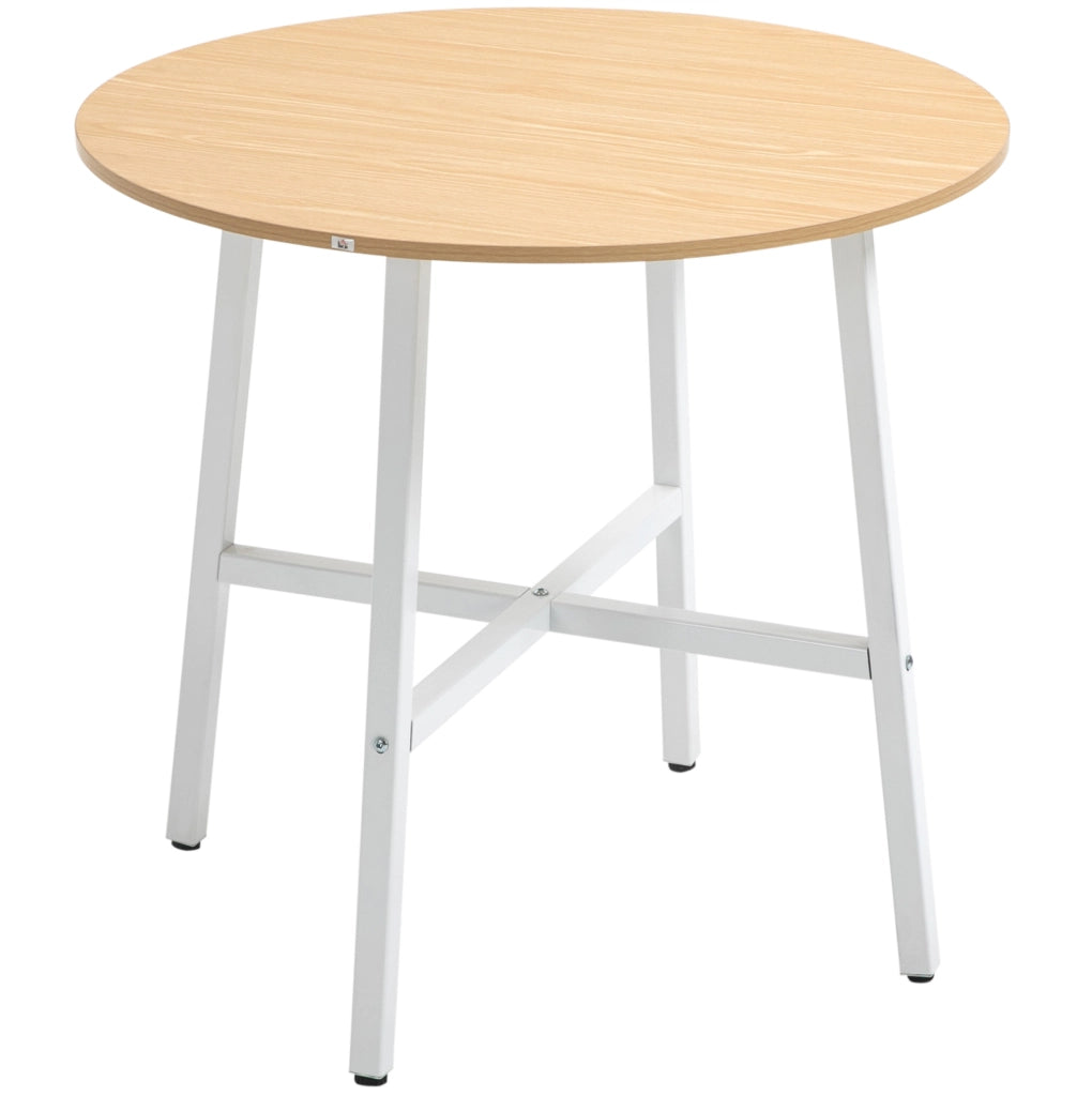 Tavolo da pranzo rotondo Ø80 cm in compensato impiallacciato