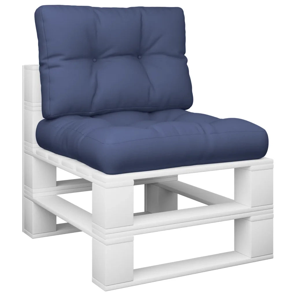 Set Cuscini per Pallet Blu Marino 60x40x12 cm in Tessuto 378081