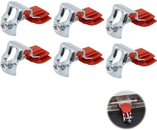 Accessori per doccioni - Clip per doccioni regolabili - 6 pezzi - Materiale plastico/acciaio di magnesio - Accessori per doccioni - Stabilità - Installazione facile - Clip per doccioni