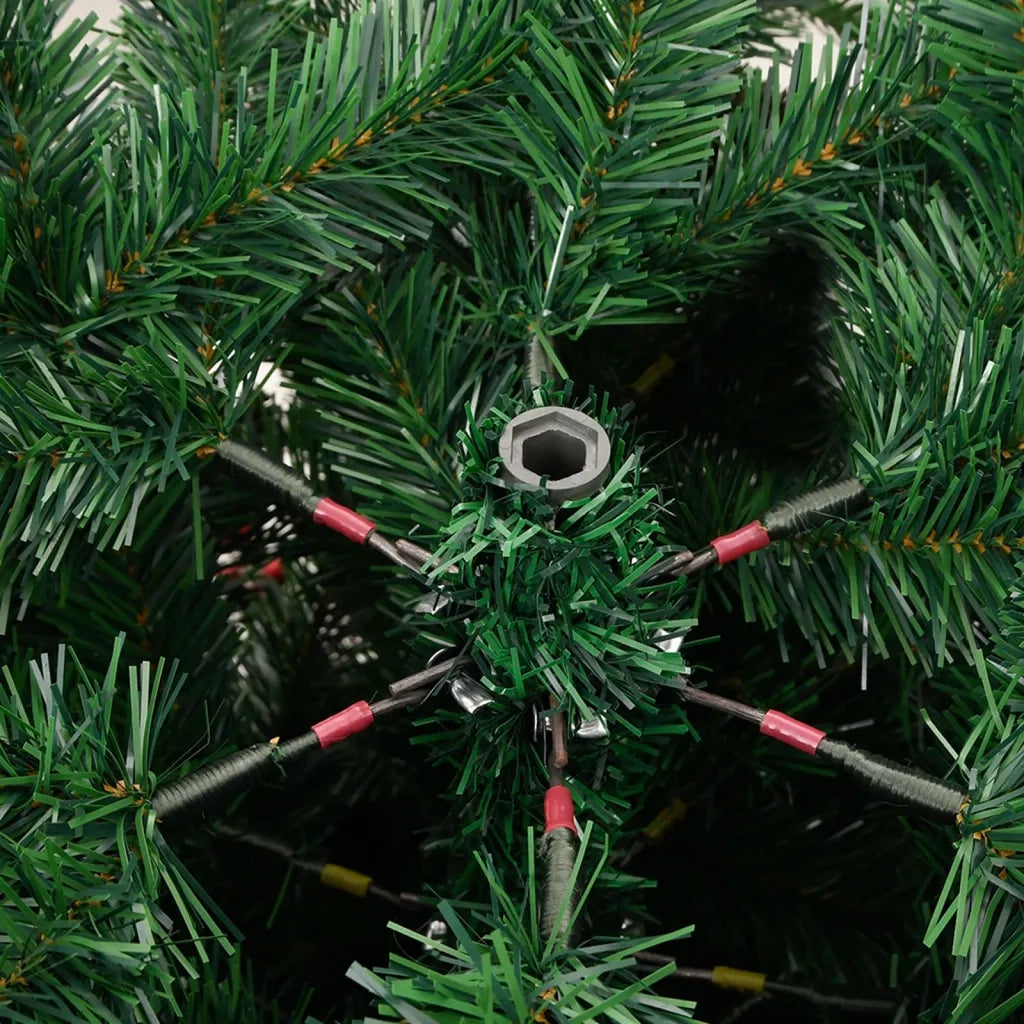 Albero Natale Artificiale Incernierato con Pigne e Bacche 180cm 358376