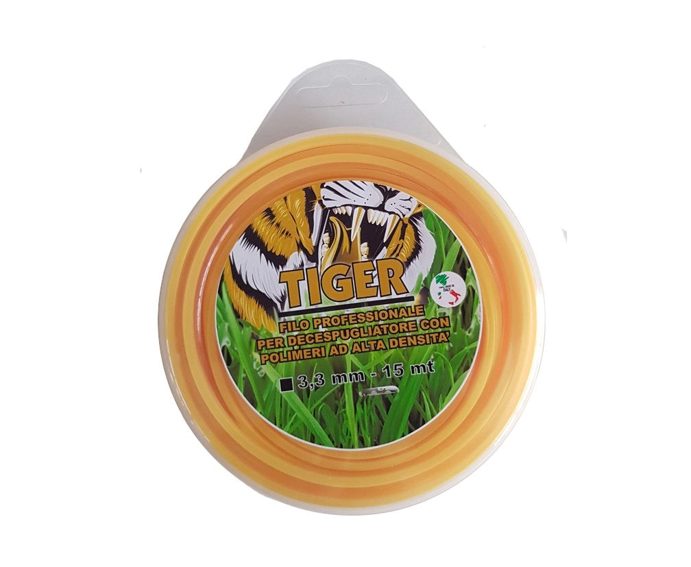 FILO PER DECESPUGLIATORE PROFESSIONALE QUADRO 'TIGER' mm 3,0x15 mt - MADE IN ITALY