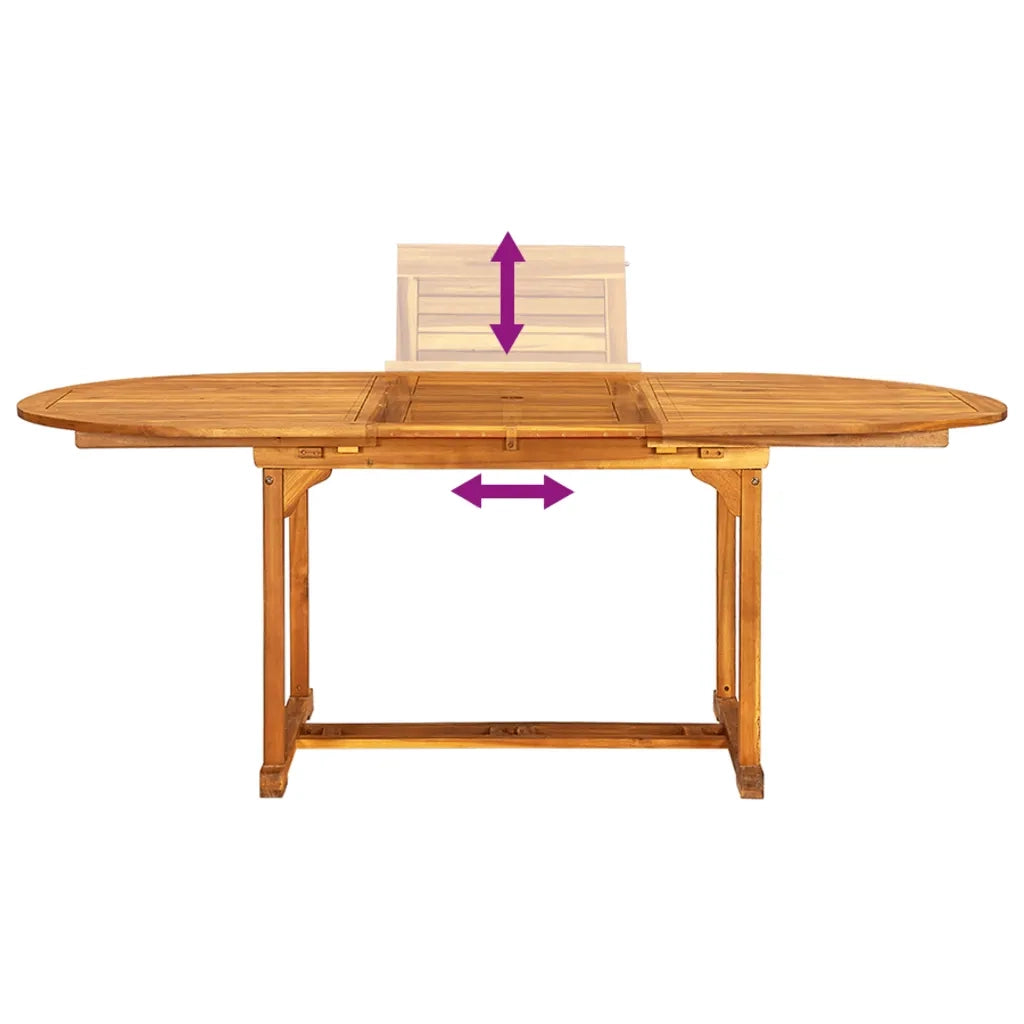Set Pranzo da Giardino 5pz Legno Massello di Acacia e Textilene 3279314