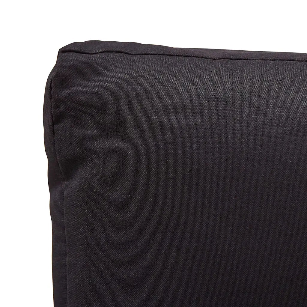 Divano da Giardino 2 Posti con Cuscini Nero 124 cm Polyrattan 46155