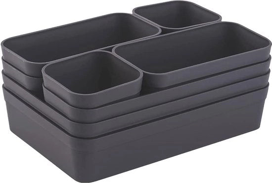 Organizzatore di carico da parete unico sistema di separazione adattabile contenitori per oggetti spazio di archiviazione camera da letto bagno in plastica antracite