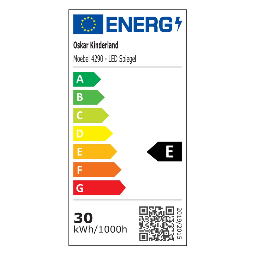 Vicco Tavolo da toeletta Grigio 55 cm con specchio LED e sgabello