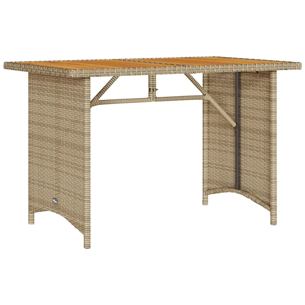 Set da Pranzo da Giardino 2 pz con Cuscini Beige in Polyrattan 366338