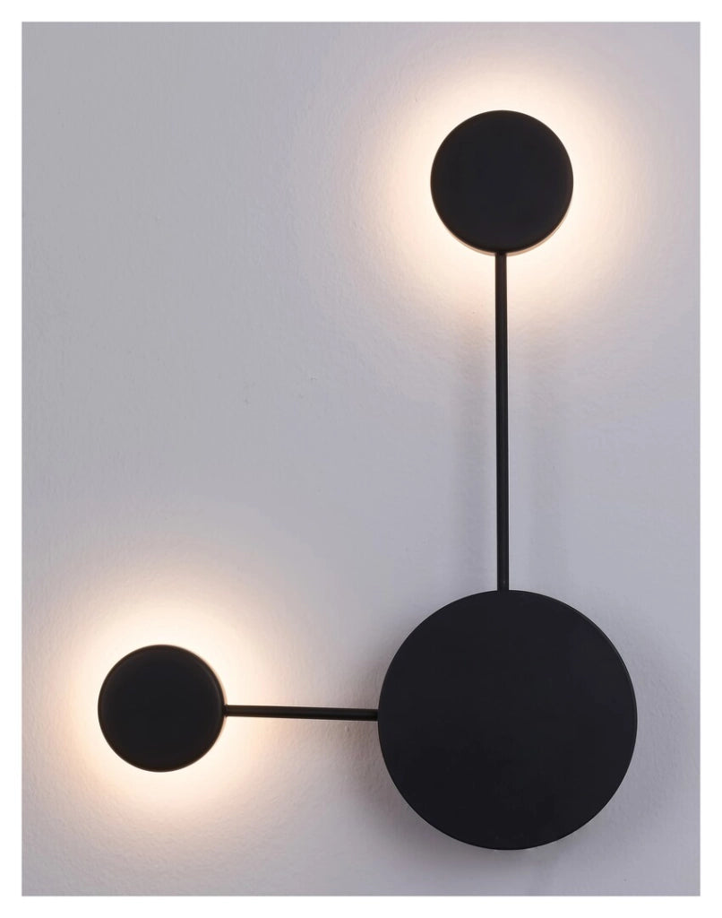 Applique moderna cerchi neri LED 7W 4000K Rabalux Amadeo