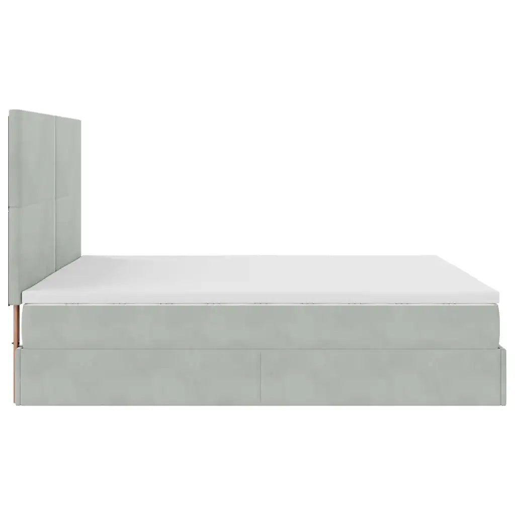 Struttura Letto Pouf con Materassi 180x200 cm Velluto 3314264