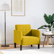 Divano Sedia con Braccioli Giallo 54 cm in Velluto 4100584