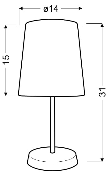 Lampada da tavolo Candellux GALA bianca/rosa 31cm E14