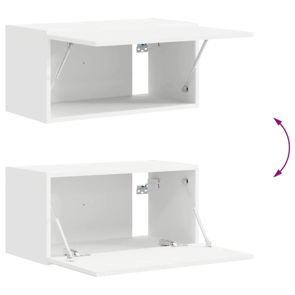 Set mobile TV 4 pcs Bianco Legno multistrato 3409150