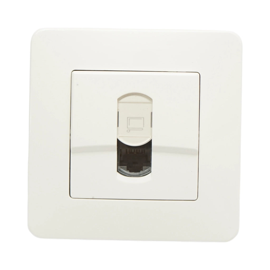 Presa internet RJ45 bianca da incasso PC 80x80mm