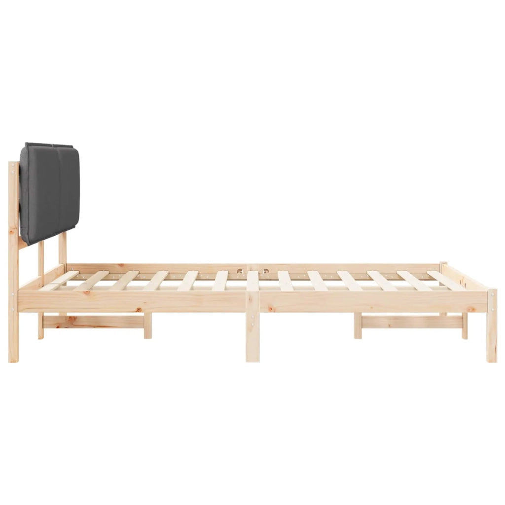 Letto con Testiera Rivestita Grigio scuro 120 x 200 cm 877840