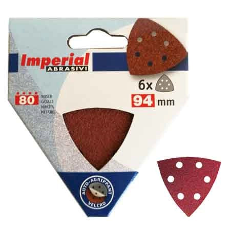 FOGLIO ABRASIVO VELCRATO A DELTA Grana 180 - 6 pezzi - IMPERIAL ABRASIVI