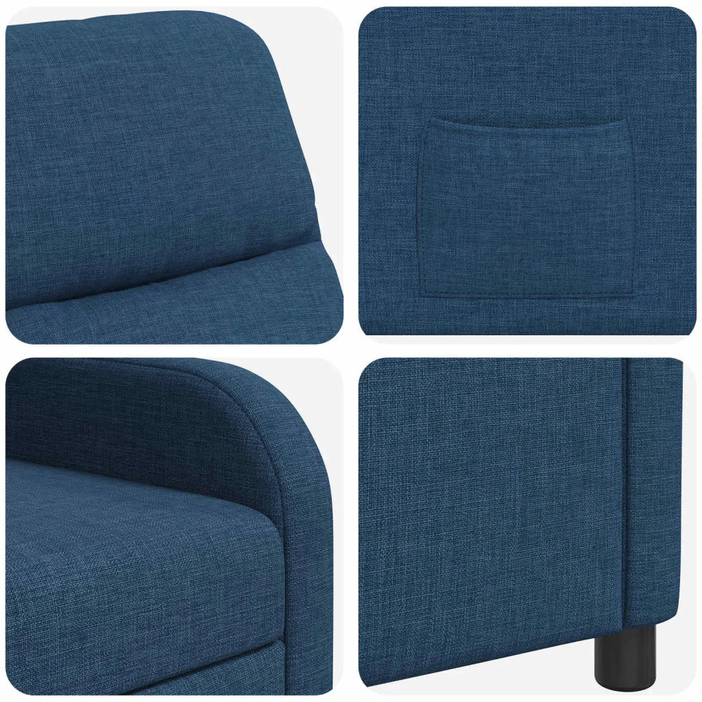 Poltrona reclinabile Blu Tessuto 42034929