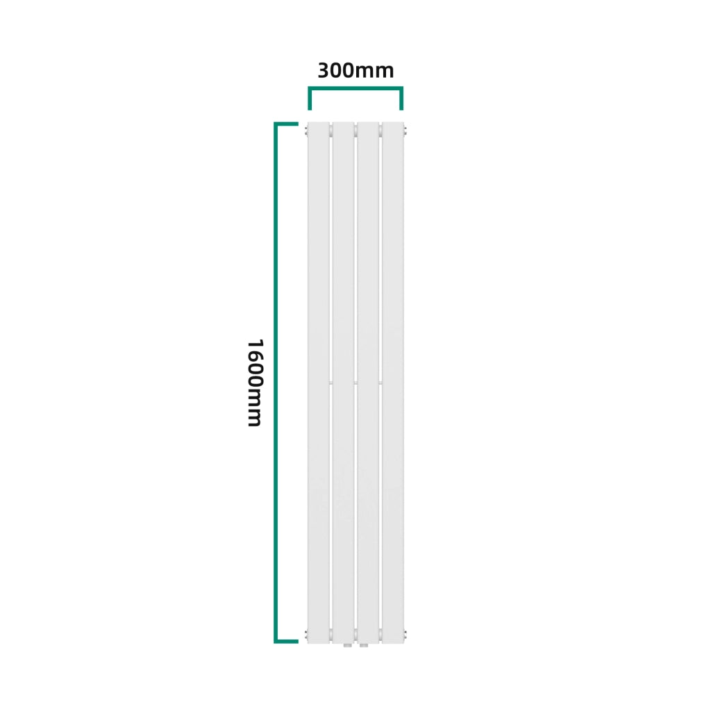 Termosifone Nore ad Acqua Calda Pannello Singolo con Elementi Piatti 160 x 30 cm - Bianco [neu.haus]