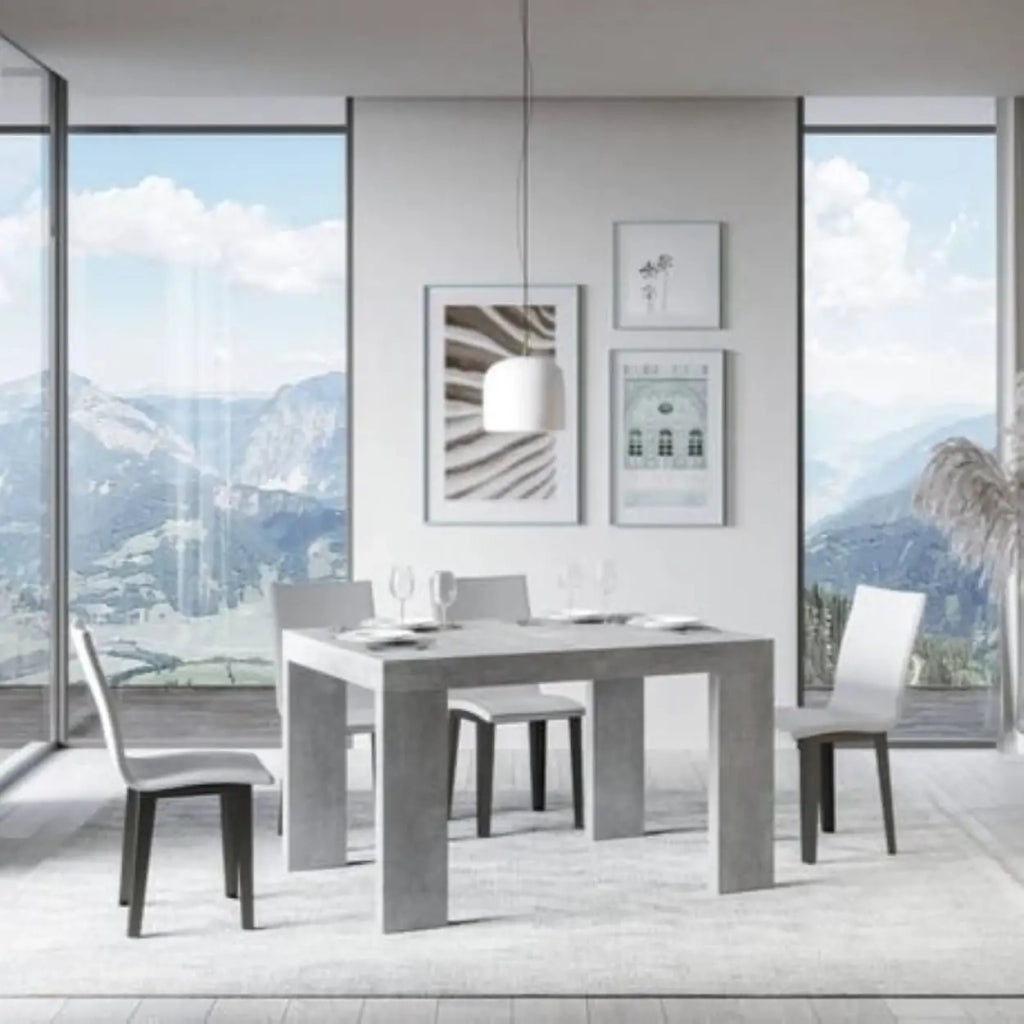 Tavolo allungabile 140/244x90 cm Roxell Premium colore cemento