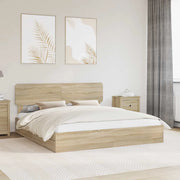 Letto con Contenitore con testiera Rovere Sonoma 180 x 200 cm 3412250