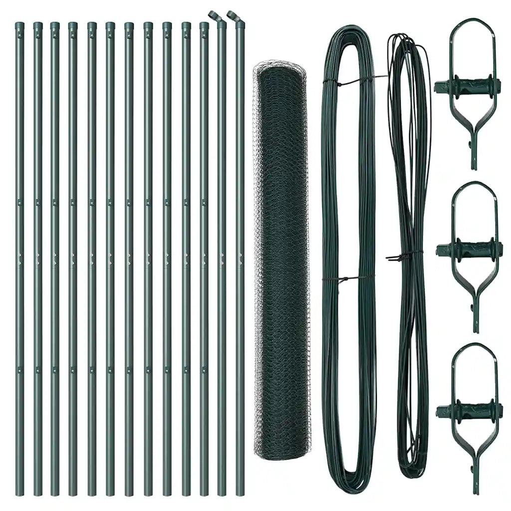 Palo della recinzione Verde 25 x 1,2 m (rete da 13 mm) Acciaio