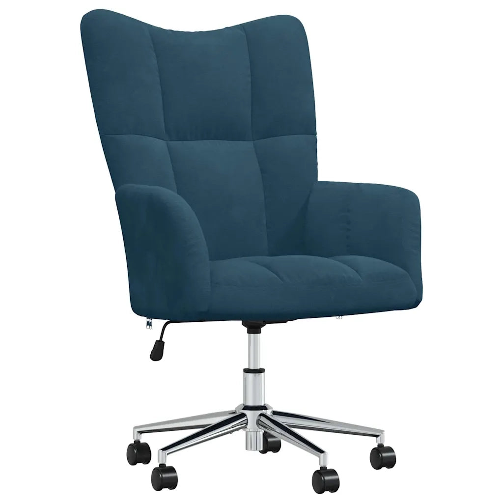 Sedia Relax Blu in Velluto 328171