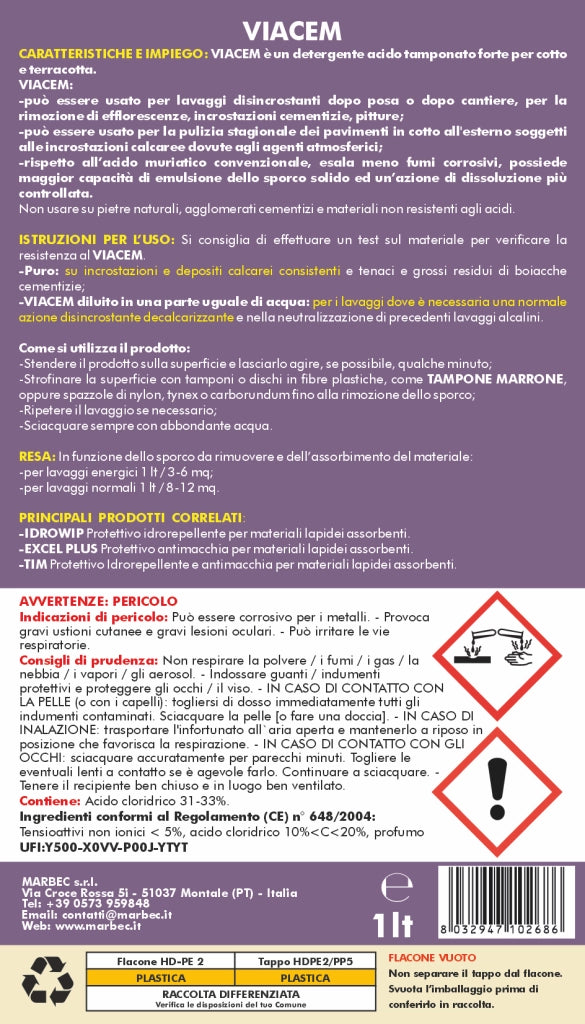 Acido tamponato VIACEM   1LT + Tampone marrone