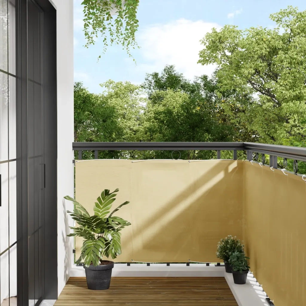 Schermo da balcone | Paravento da Balcone Sabbia 90x300 cm 100% Poliestere Oxford