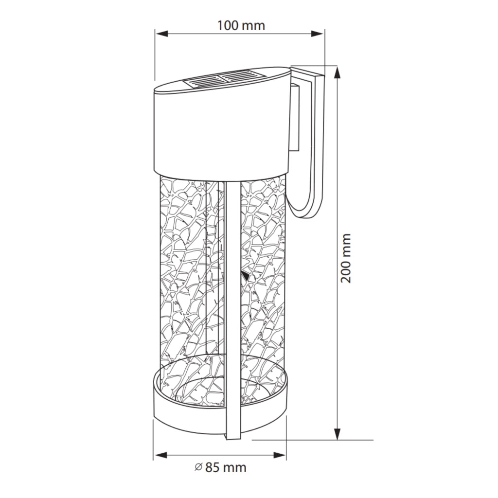 Applique solare LED 4000K con sensore IP44 Vetro Polux