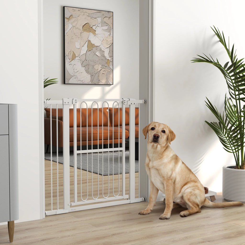 Cancello di Sicurezza per Cani ¨C Zephmum ¨C Grigio 76-104 cm