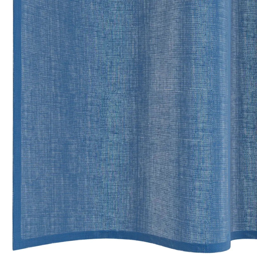 Tende in Voile con Tasche per Aste 2 pz Blu Reale