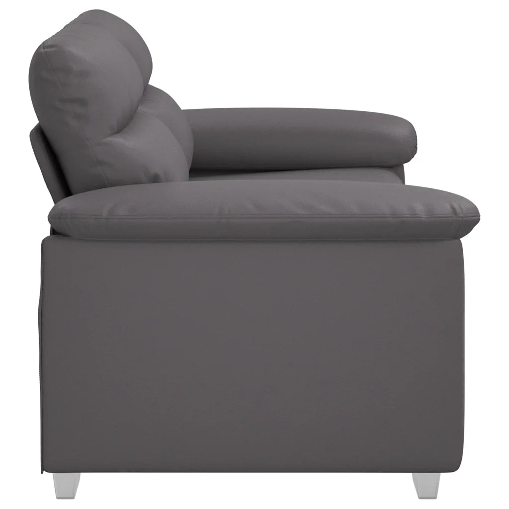 Divano a 2 posti Grigio 160x81x84 cm in Similpelle 4105334