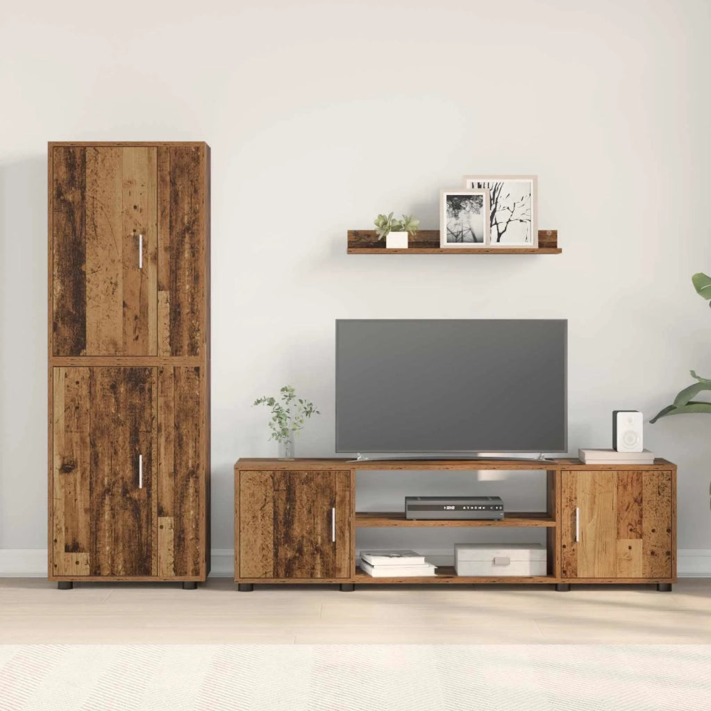 Set mobile TV 4 pcs Legno vecchio Legno multistrato 3397902