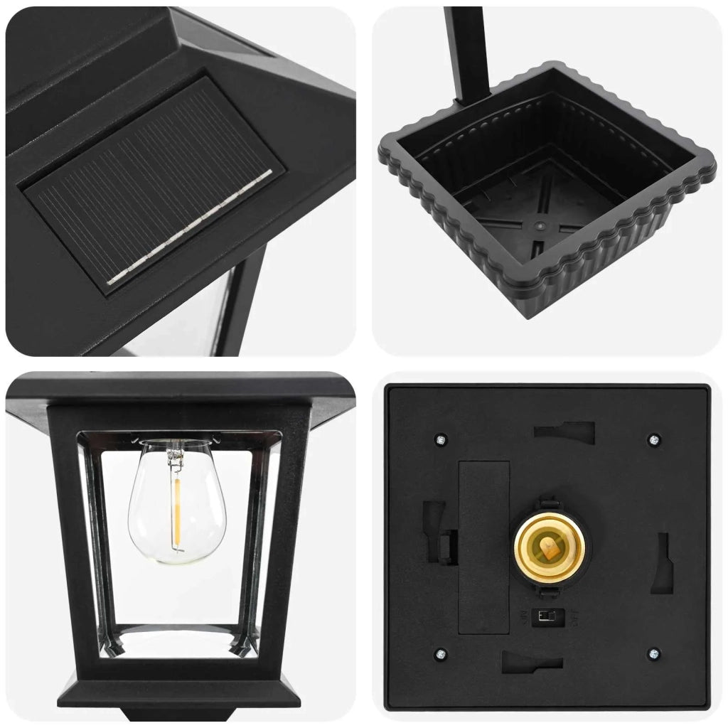 Applique con Vaso with LED Bulb Nero 29 x 28 x 74 cm ABS e PP 42042690