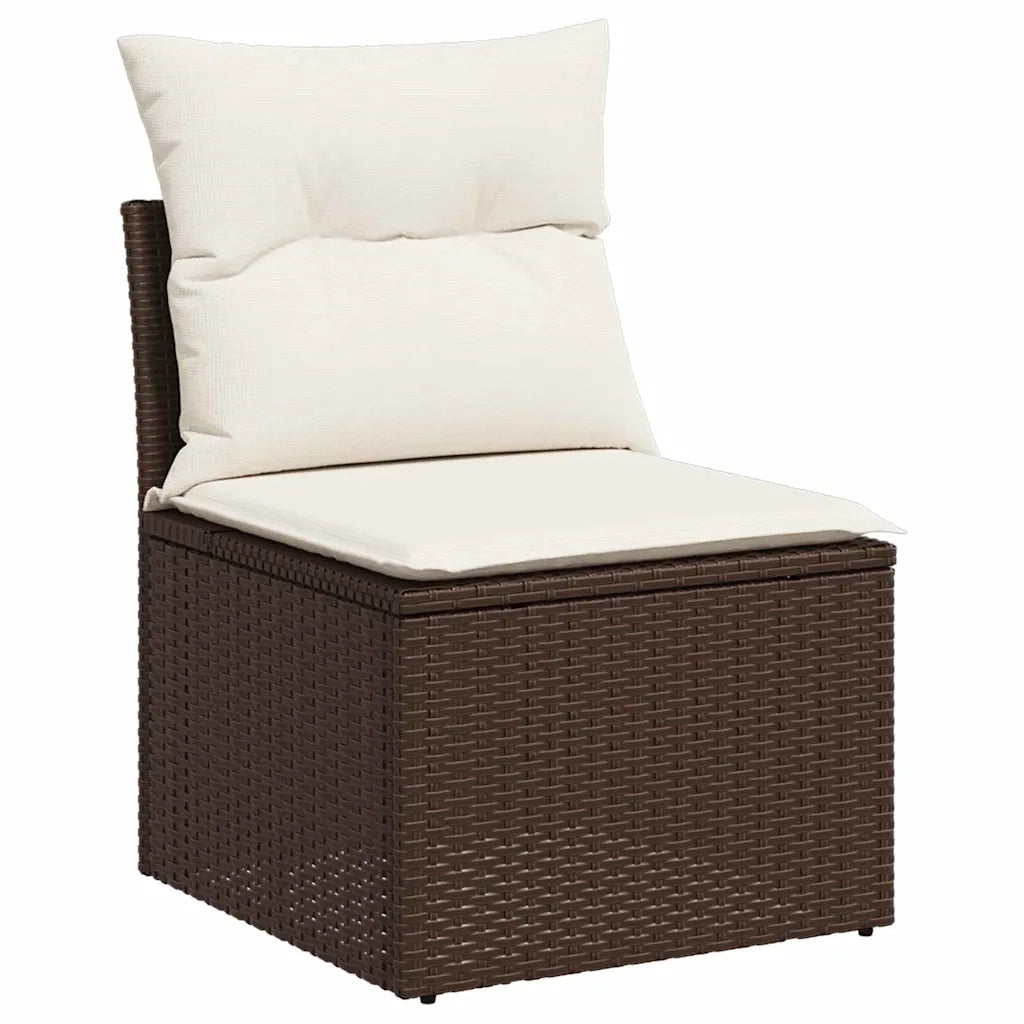 Set Divano da Giardino 7 pcs Marrone Rattan in Polipropilene 3357301