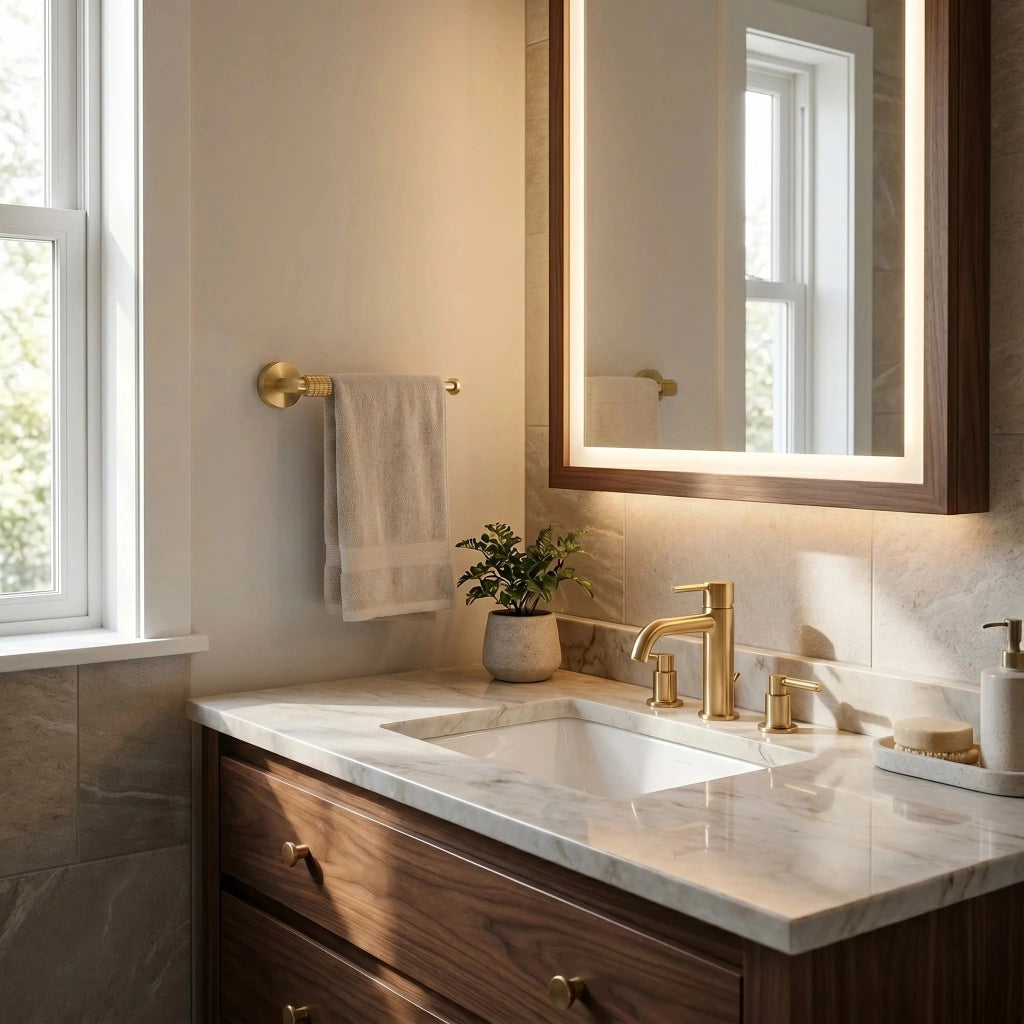 Portasciugamano Da Bagno 29106 Riwon Brush Gold
