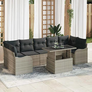 Set Divano da Giardino con cuscino 8 pcs Grigio chiaro 3357155
